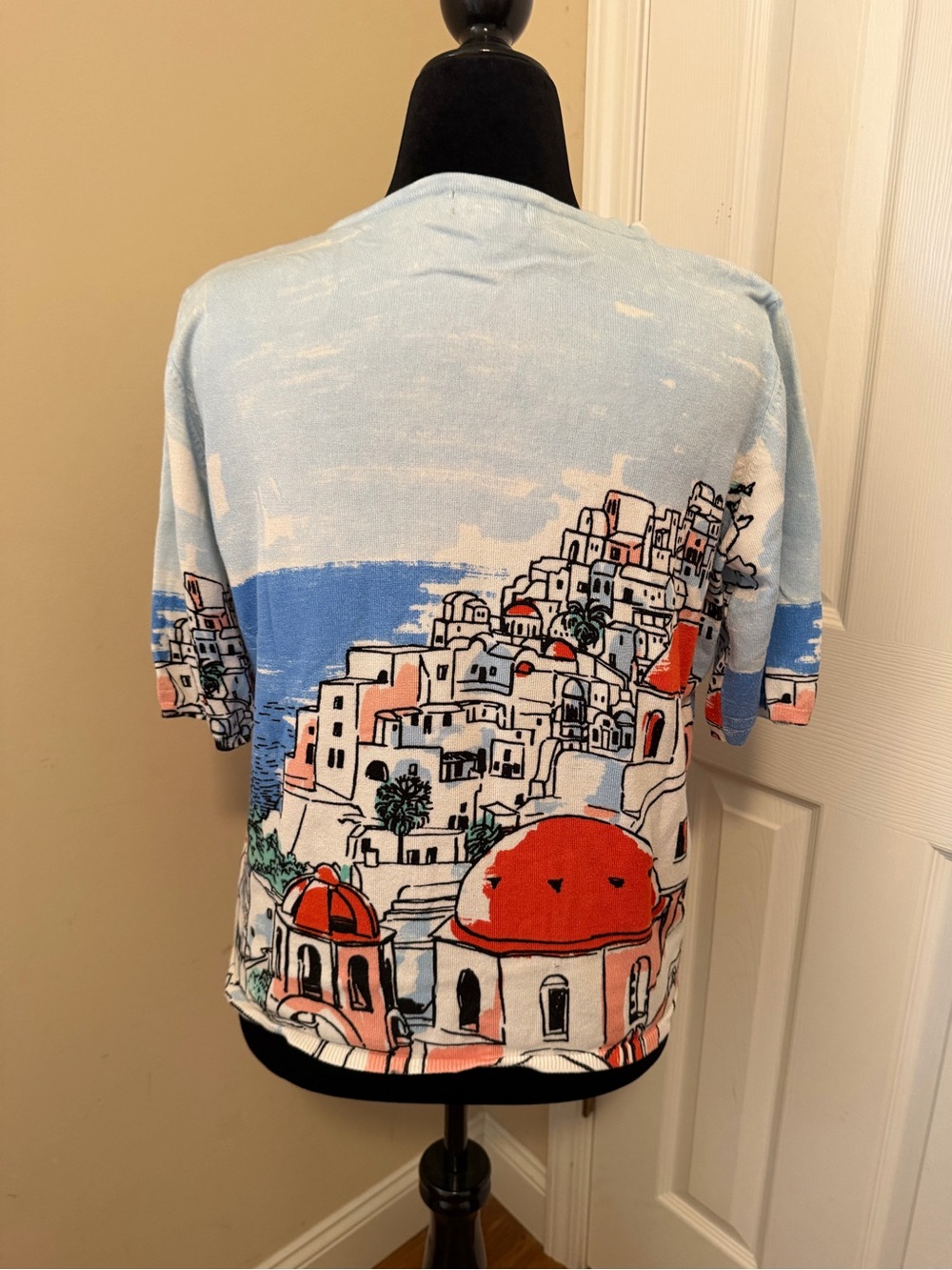 Joseph A Multi Color Santorini Light Weight Short Sleeve Sweater  Size S - Picture 3 of 12